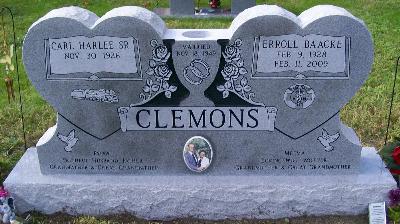 gray granite double heart shape companion headstone with built in flower